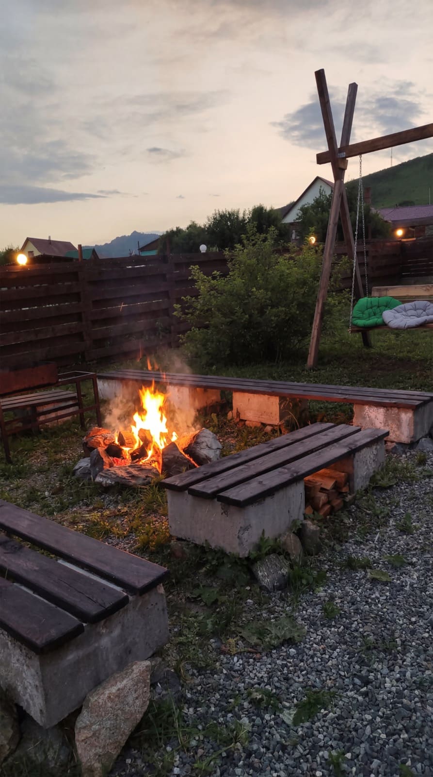 Костровая зона вечером